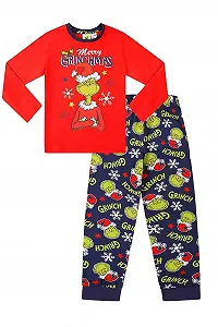 Піжама The Grinch Merry Grinchmas Святкова Червона Різдвяна для Сім'ї synthetic.ua - Фото 1