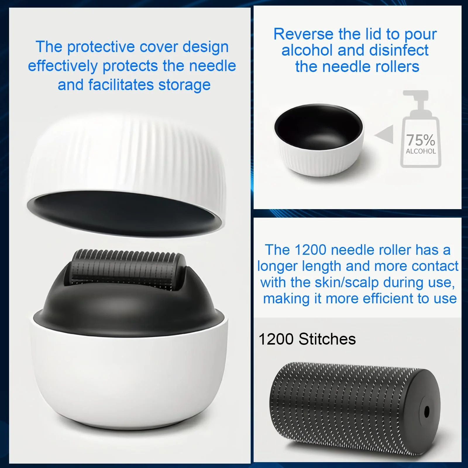 Дермаролер Professional Microneedling G4 з 1200 голками 0,5 мм, фото №3