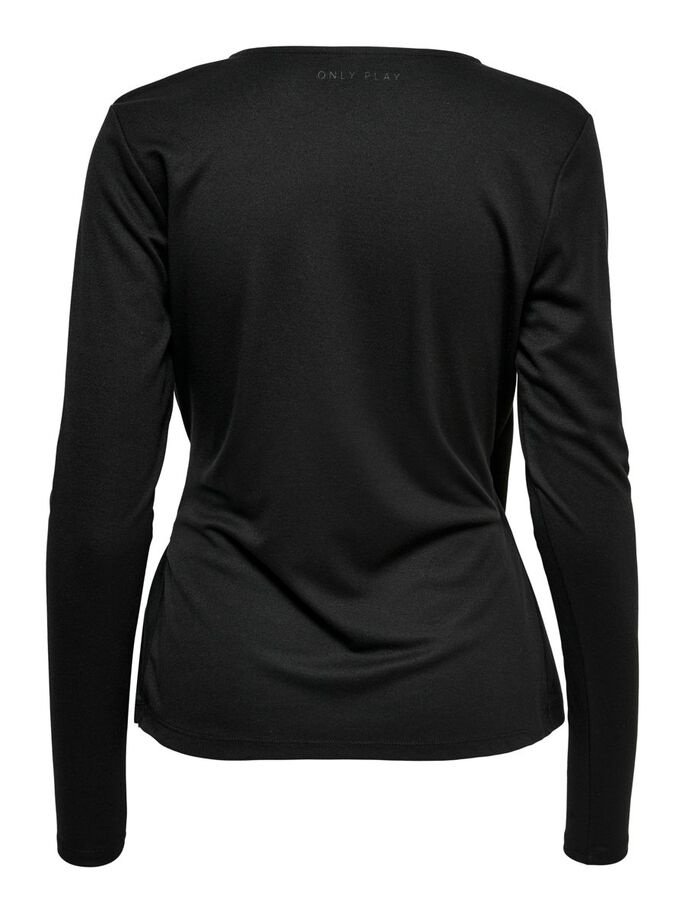 Топ із запахом ONPNORI LS WRAP TOP 15236598- Only Play Чорний S, фото №2