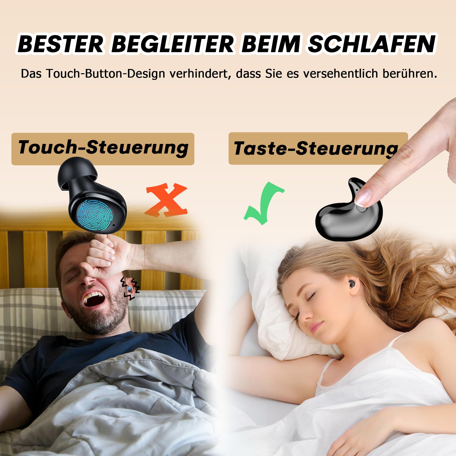 Навушники Wireless Bluetooth Sleep In-Ear Mini, фото №5