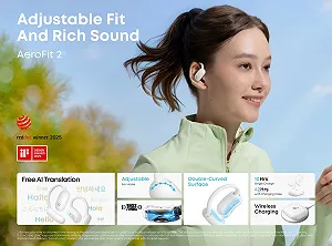 Навушники Anker Soundcore AeroFit 2 Hi-Res Audio LDAC ANC 10/42год White synthetic.ua - Фото 1