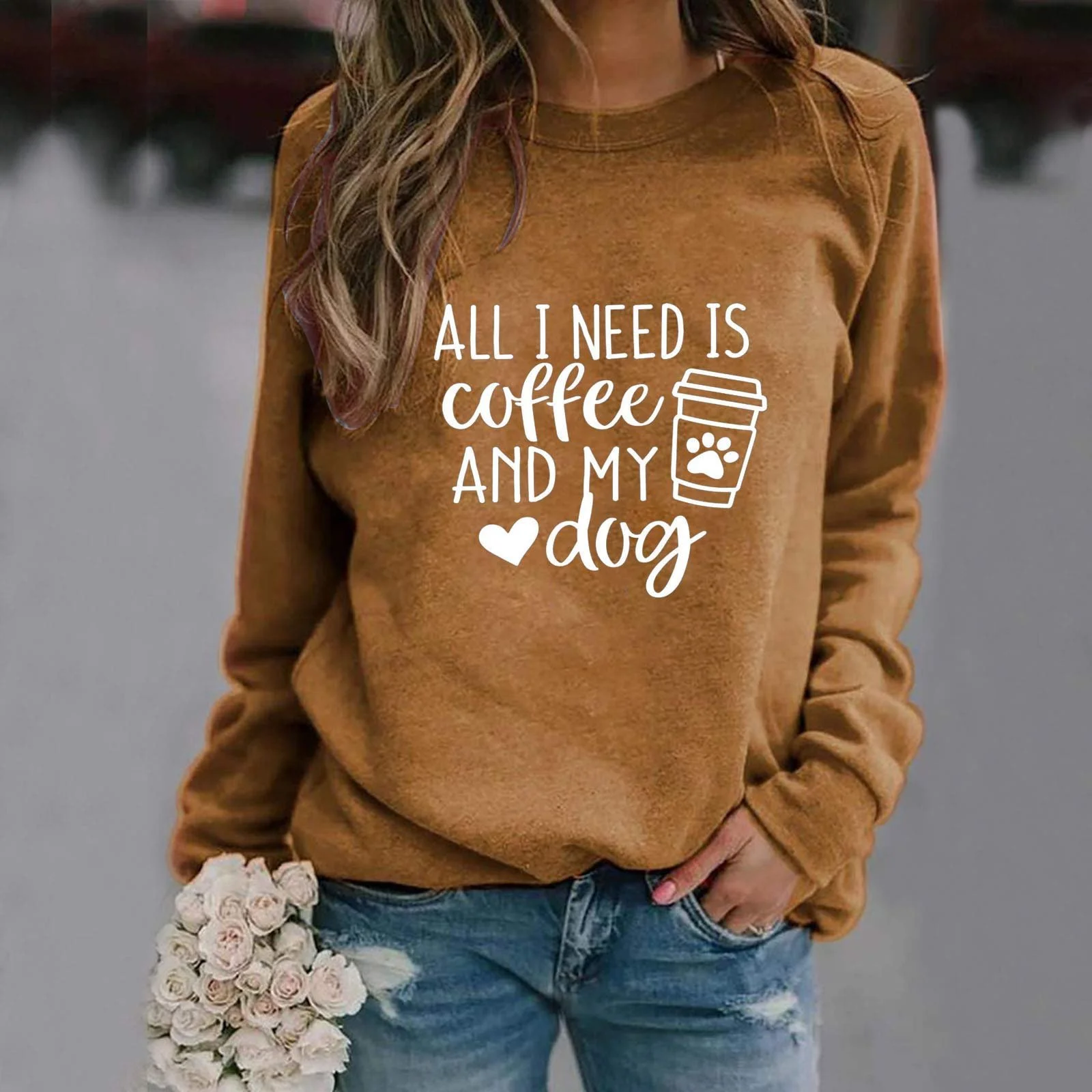 Жіноча Толстовка All I Need Is Coffee and My Dog, фото №2