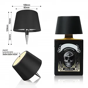 Насадка-лампа для пляшки MU LIN LED акумуляторна IP54 Чорна synthetic.ua - Фото 1