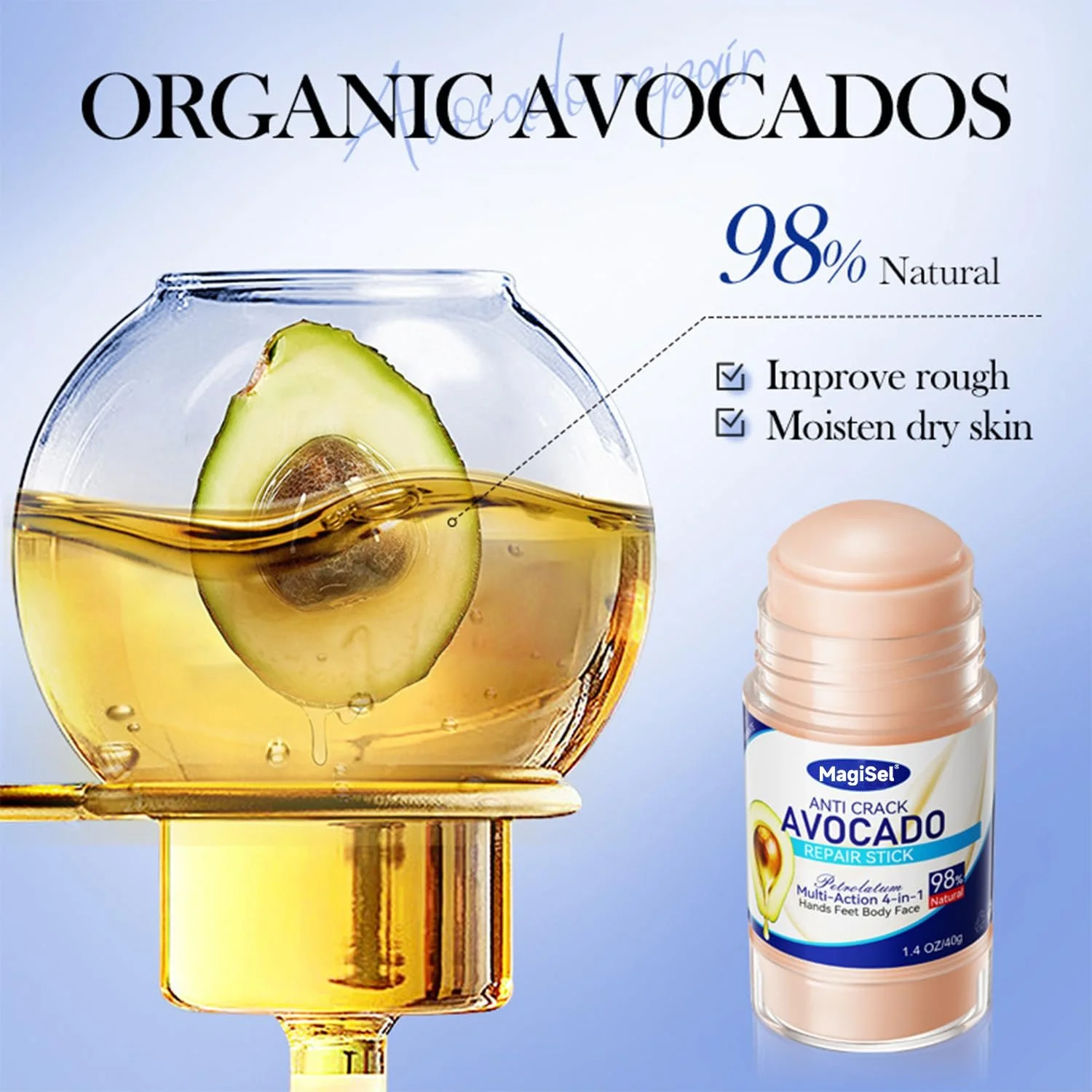 Крем-стик для ног Avocado увлажняющий против трещин для сухой кожи и пяток 40 г, фото №3