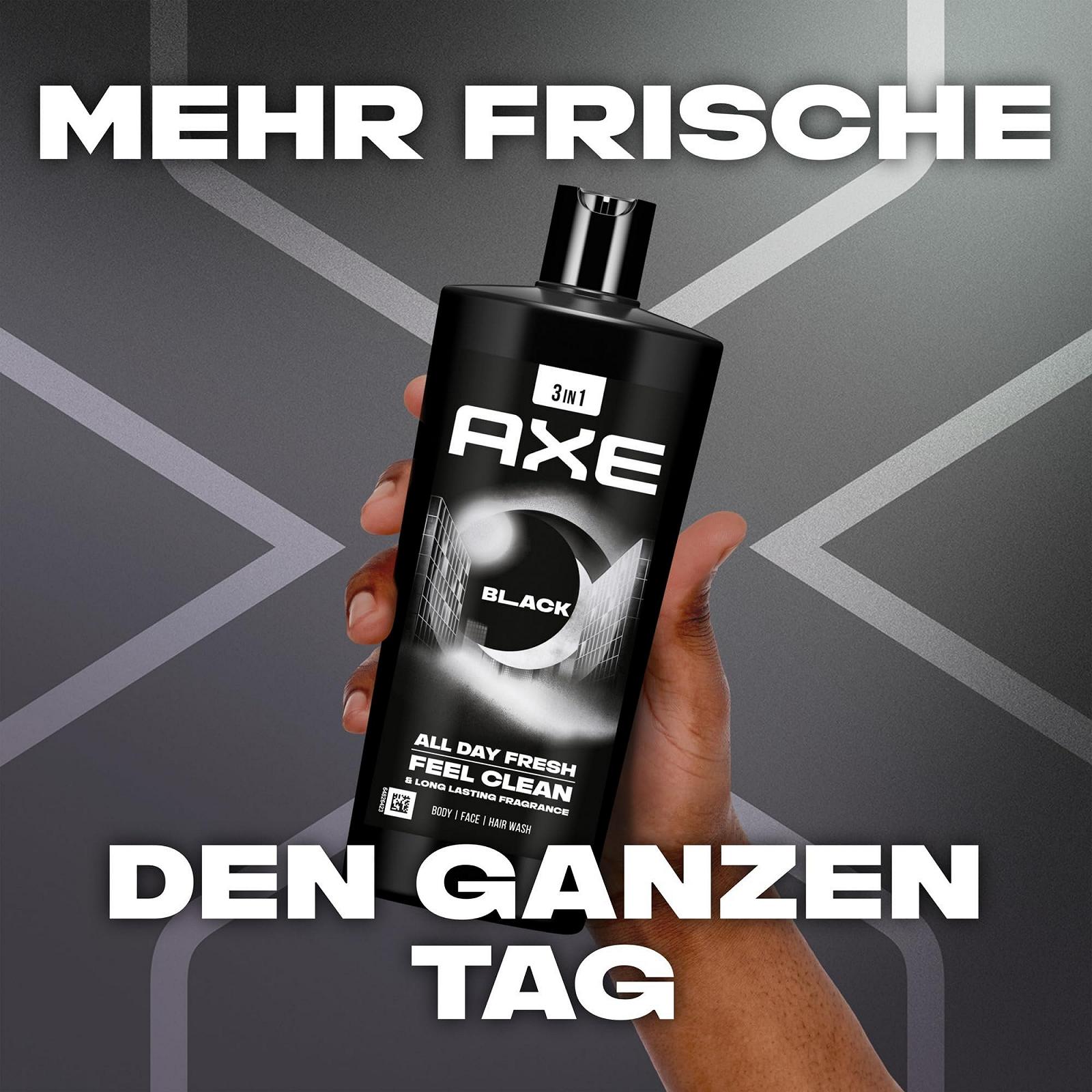 Гель для душа и шампунь Axe Black 3-в-1 XL 700 мл 1 шт., фото №6