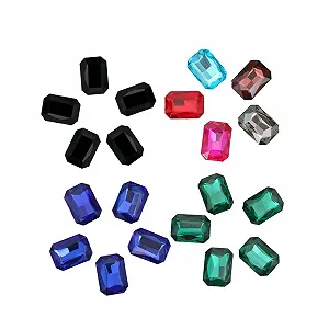Стразы Восьмиугольные Разноцветные 50 шт. - Фото 1
