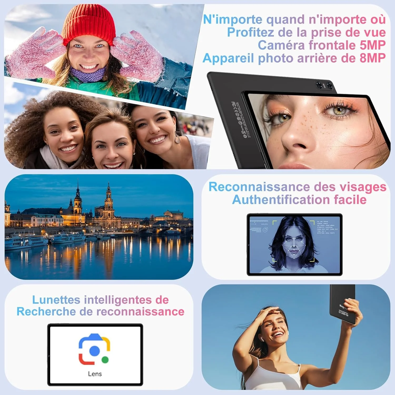 Планшет 10.1" Biegedy B22 6+14/128Gb 8 ядер Android 15 6000 mAh Чорний, фото №7