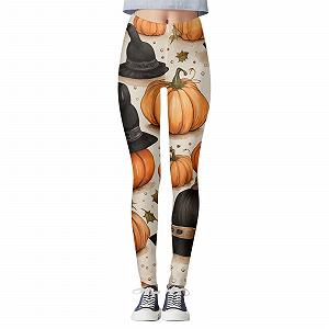 Легінси Generisch 2025 Halloween, Жіночі, Спортивні, Контроль, Для Йоги, з принтом - Фото 1