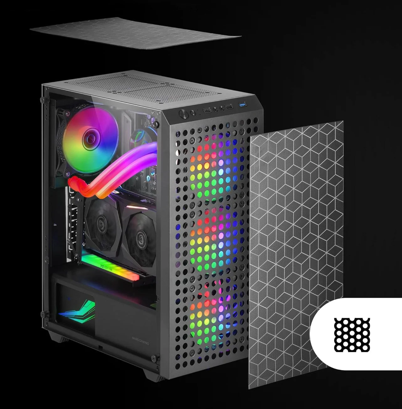 Корпус для ПК Mars Gaming MC-MAG FRGB Black, фото №3