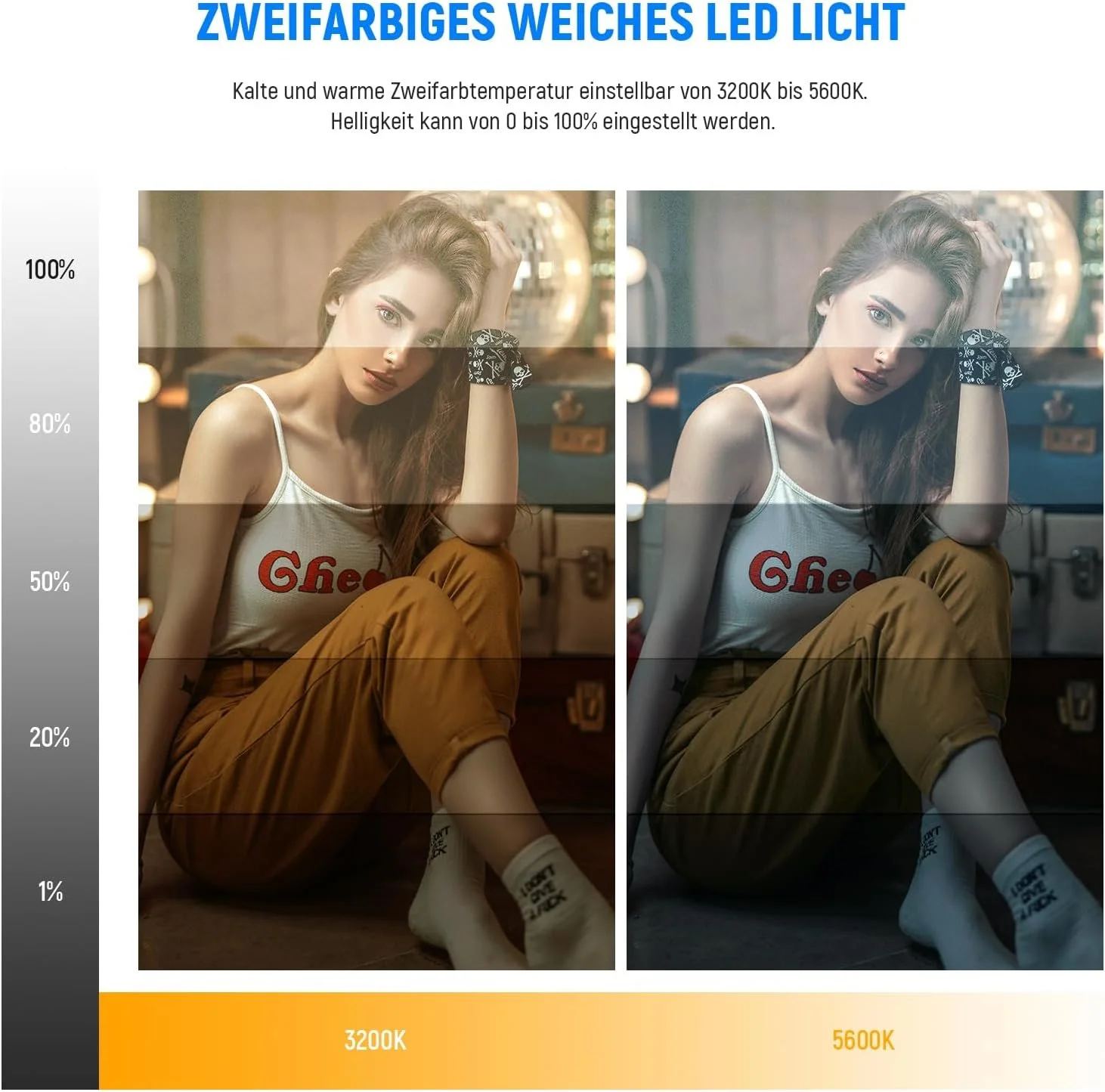 Студийный свет Neewer NL-192AI / 3200K–5600K / CRI 97+ / Черный, фото №2