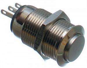 Кнопка антивандальна VJ Parts d18mm стрижка 16mm h28mm 3 контакту - Фото 1