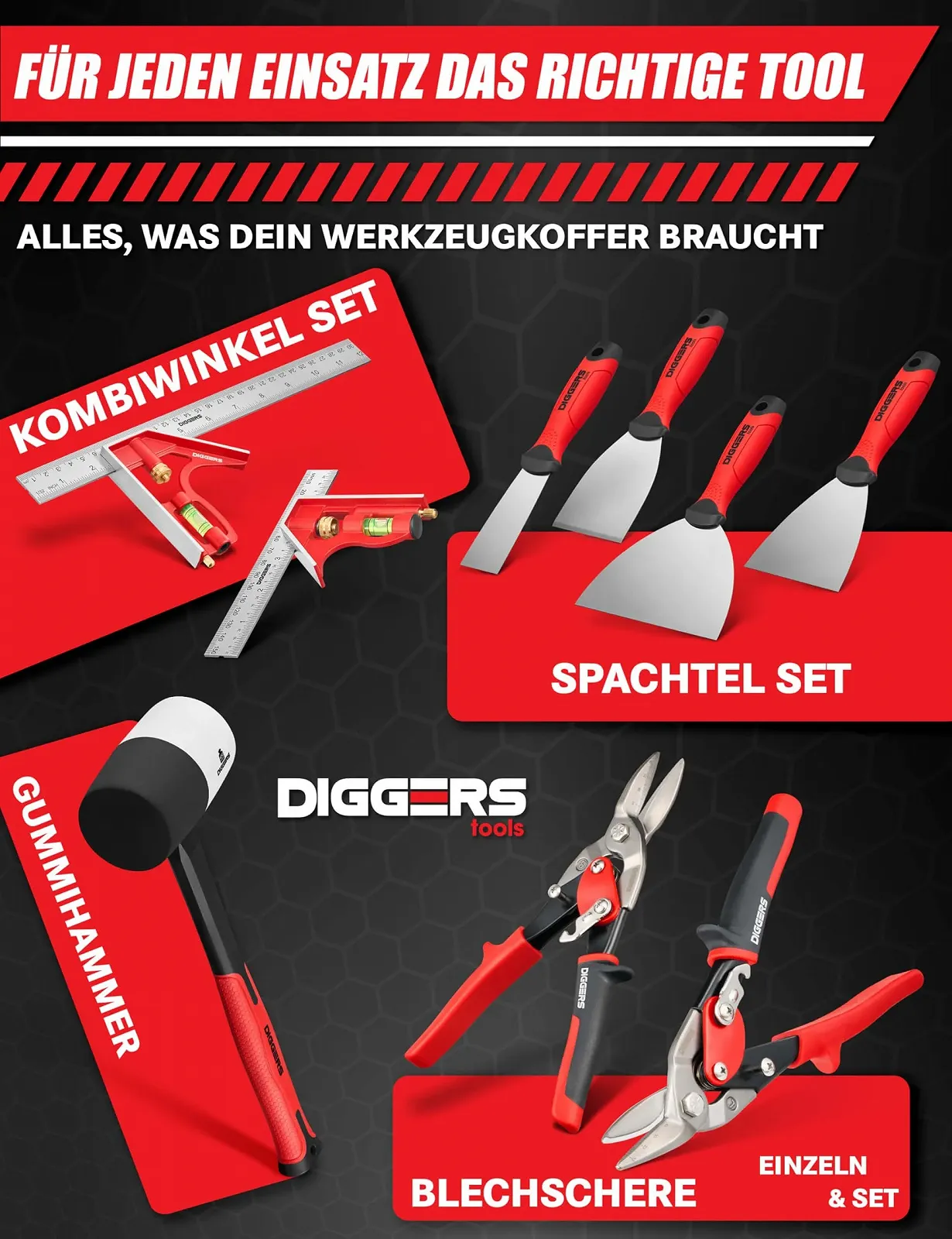 Киянка резиновая Diggers Tools 615 г 55 мм White/Black, фото №7 Киянка резиновая Diggers Tools 615 г 55 мм White/Black, фото №7