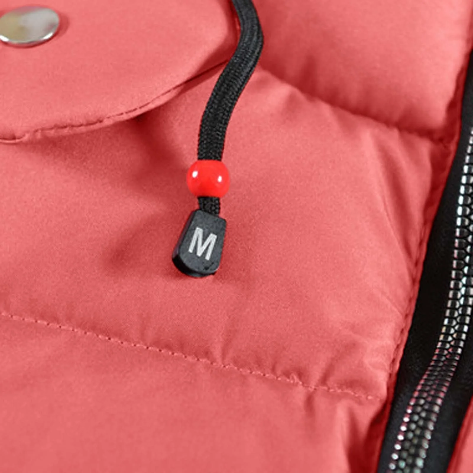 Дитяча зимова куртка з принтом літер, тепла пухова куртка з кишенями, фото №4