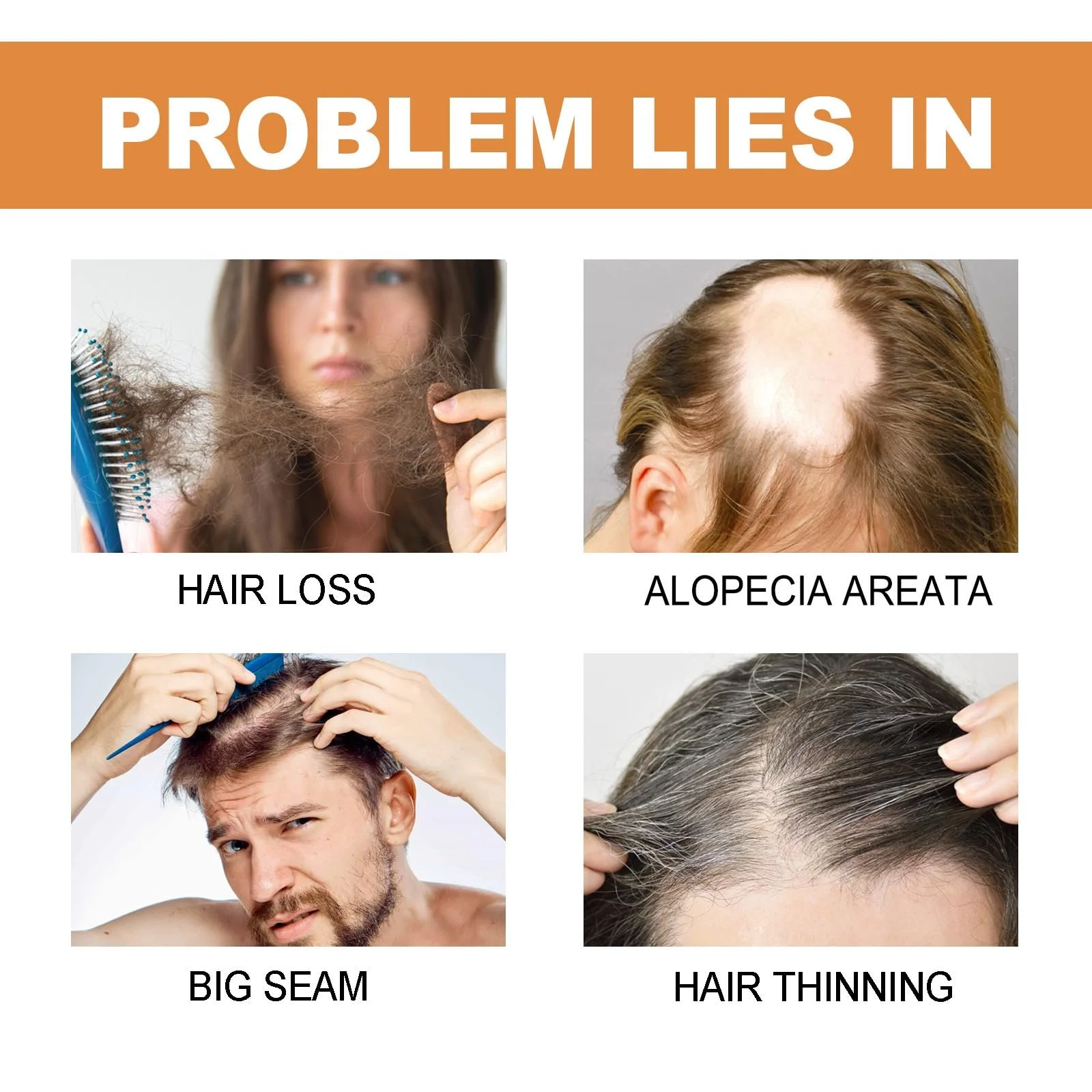 Ампули для зміцнення волосся Tkekruh 7 x 2 мл, Сироватка для росту волосся, Засіб для росту волосся для жінок і чоловіків, фото №2