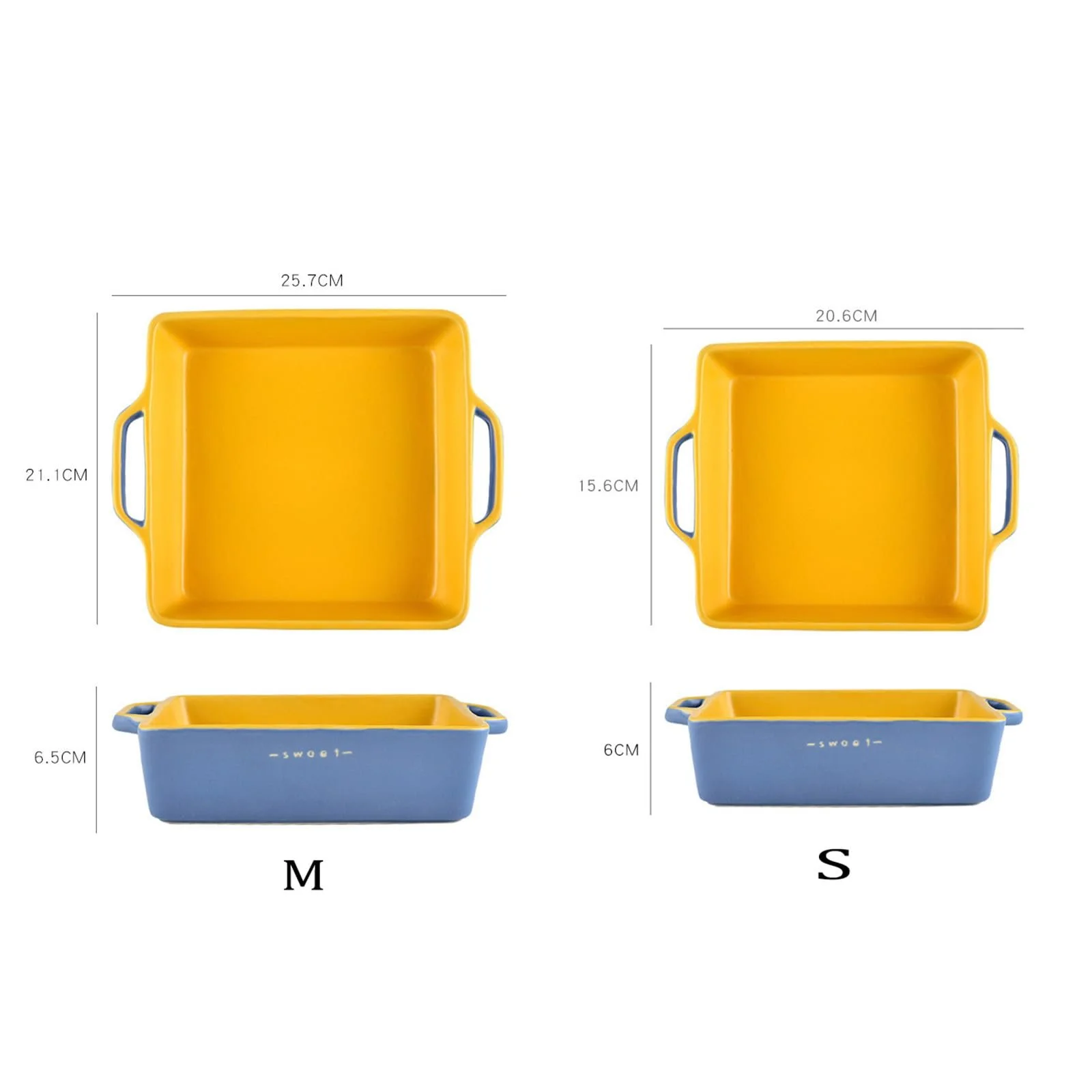 Форма для запекания Керамическая Квадратная с ручками Большая, фото №5 Форма для запекания Керамическая Квадратная с ручками Большая, фото №5