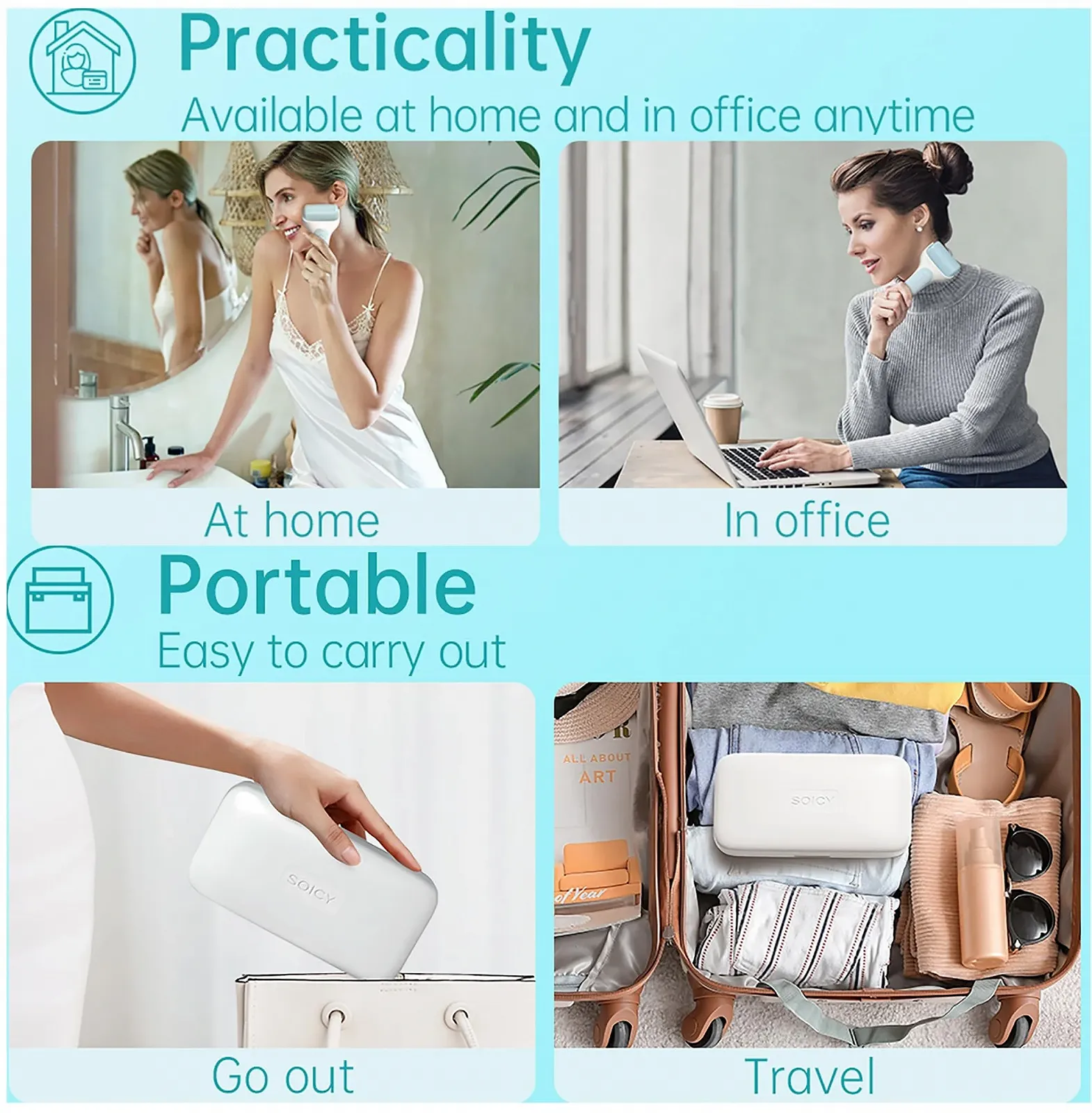 Ролик Льодовий AUDUODUO для Обличчя, Шиї, Тіла з Сумкою для Зберігання, фото №3