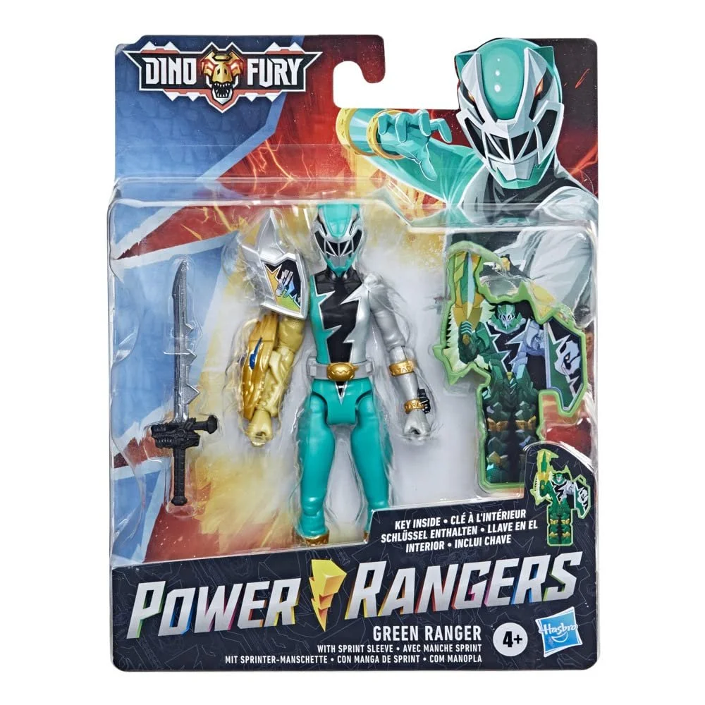 Фигурка Power Rangers Dino Fury Green Ranger with Sprint Sleeves 15 см Разноцветная, фото №3