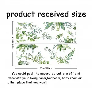 Наклейка на стіну SUPERDANT Green Plants 2 листи 80 x 58 см synthetic.ua - Фото 1