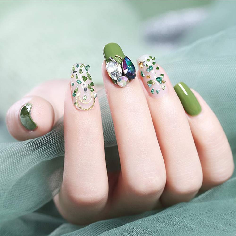 Набір для декорування нігтів стразами, блискучі діаманти перли кристали самоцвіти, фото №7