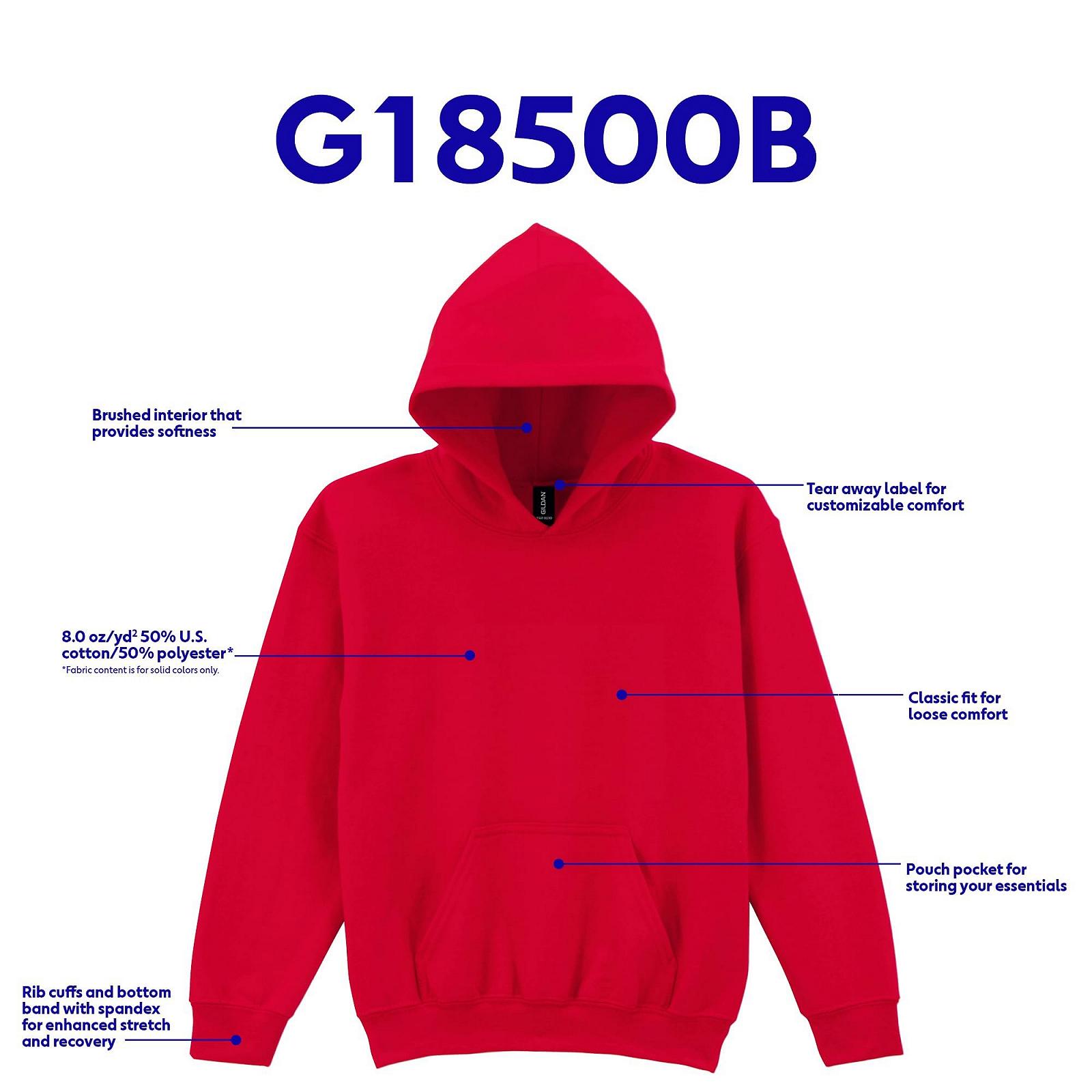 Детская толстовка с капюшоном унисекс Gildan, фото №4