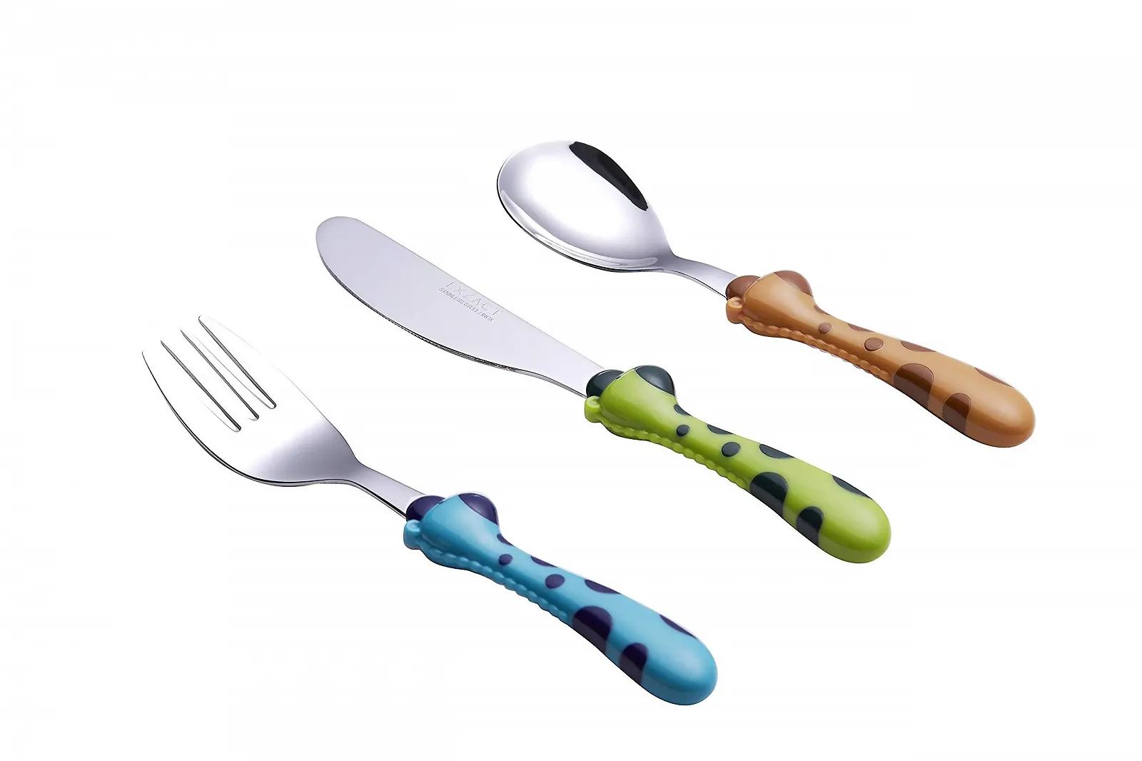 Набор детских столовых приборов Exzact 6 предметов, нержавеющая сталь, 2 вилки, 2 безопасных ножа, 2 ложки, фото №2 Набор детских столовых приборов Exzact 6 предметов, нержавеющая сталь, 2 вилки, 2 безопасных ножа, 2 ложки, фото №2