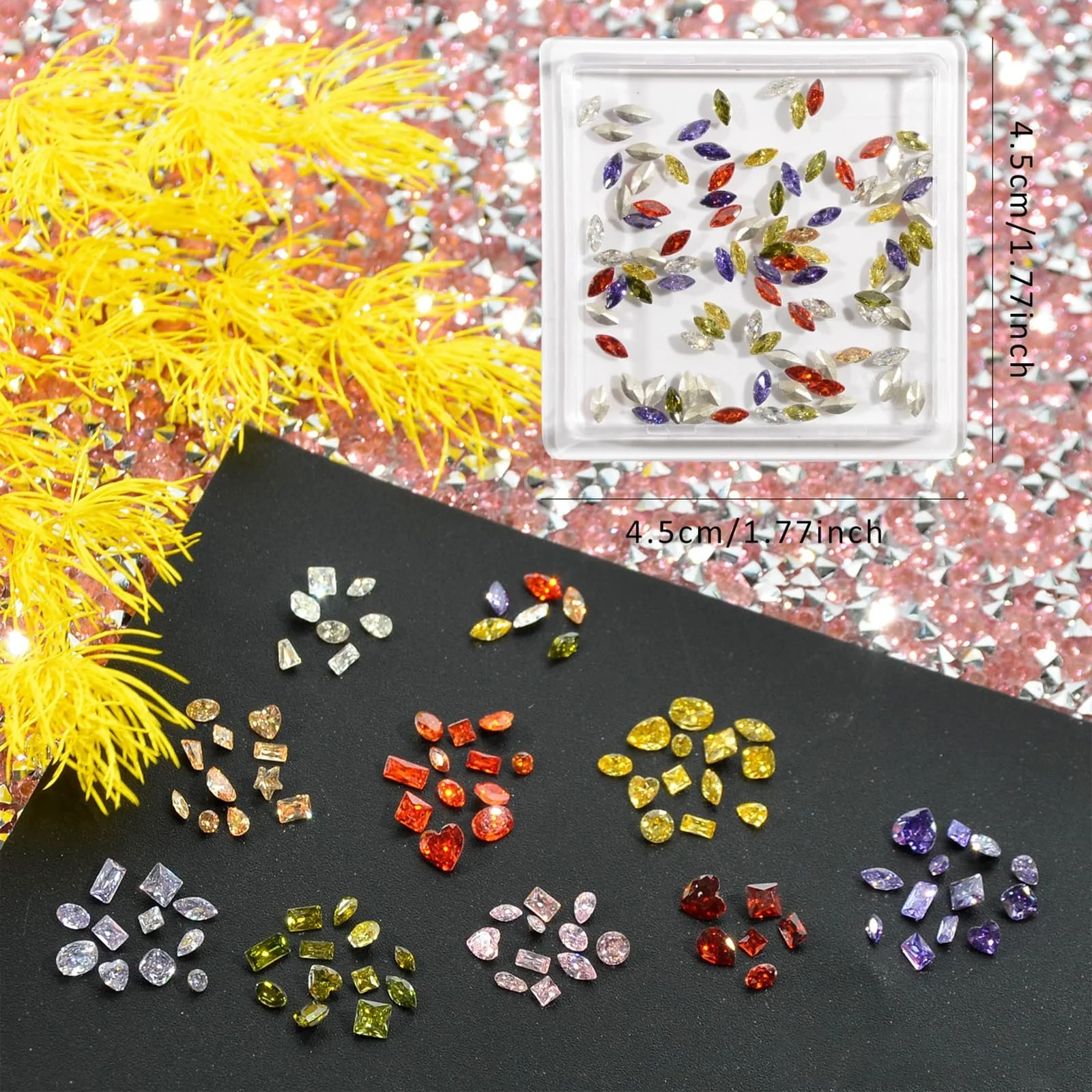 3D Циркон для нігтів 100 шт. Камені для манікюру, фото №3