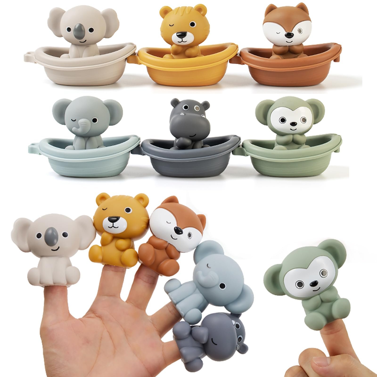 Набір іграшок для ванни 12 штук, Силіконова, фото №1