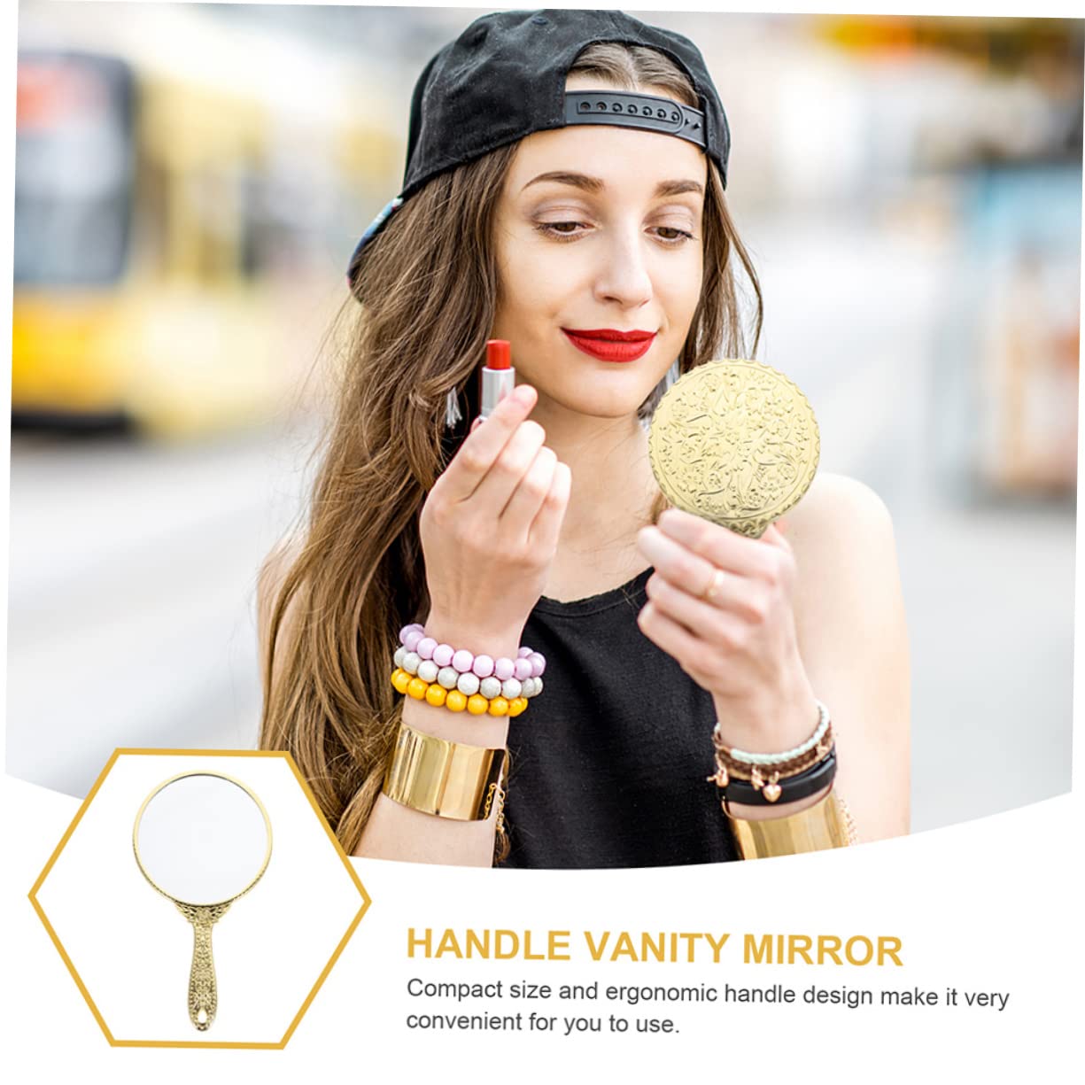 Зеркало Angoily Pack of 4 с ручкой ABS, фото №2 Зеркало Angoily Pack of 4 с ручкой ABS, фото №2