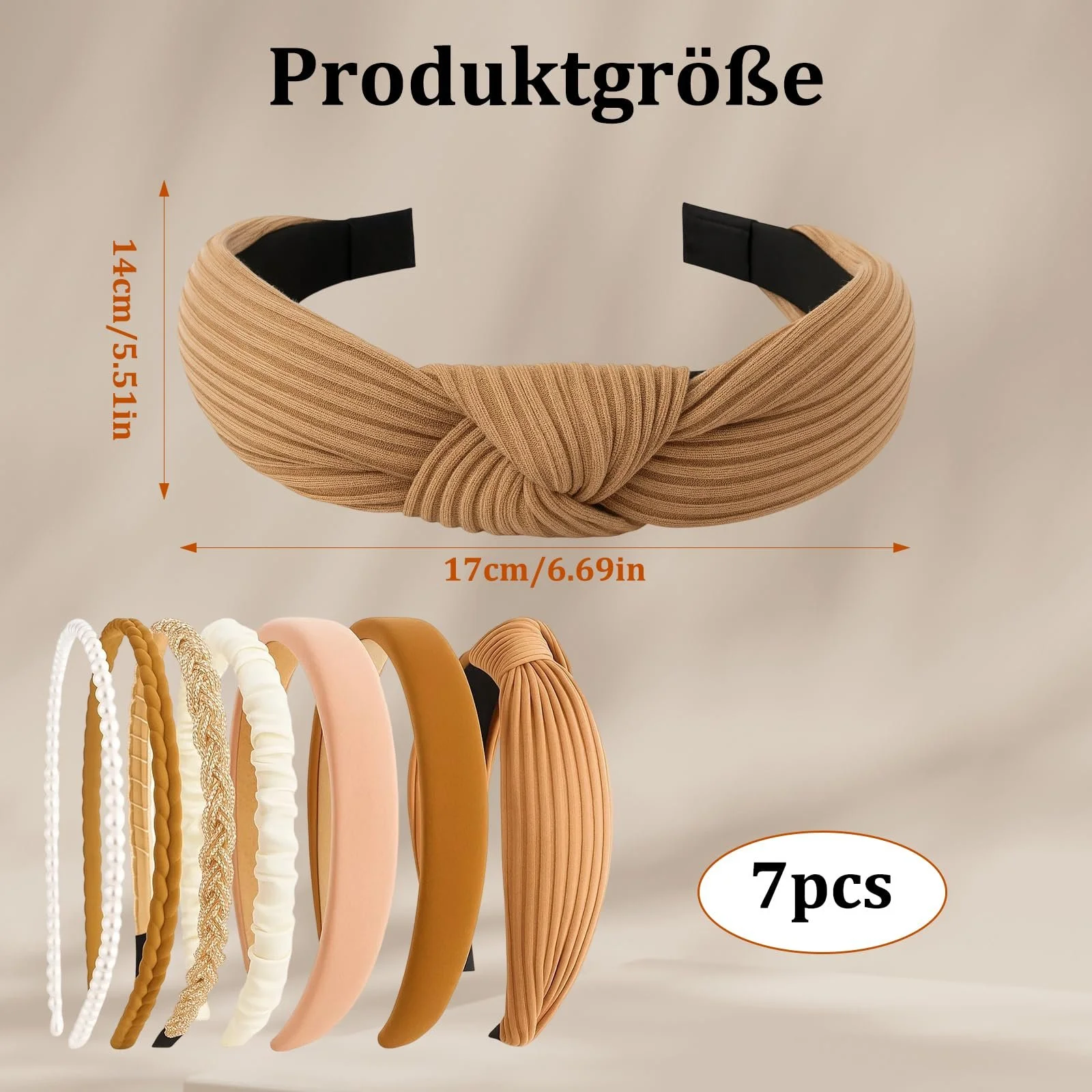 Женский Элегантный Обруч Коричневый, фото №2