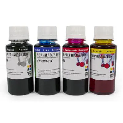 Чернила Colorway Canon PGI-450/CLI-451(4х100мл) BK/С/M/Y CW-CW450/CW451SET01, фото №1