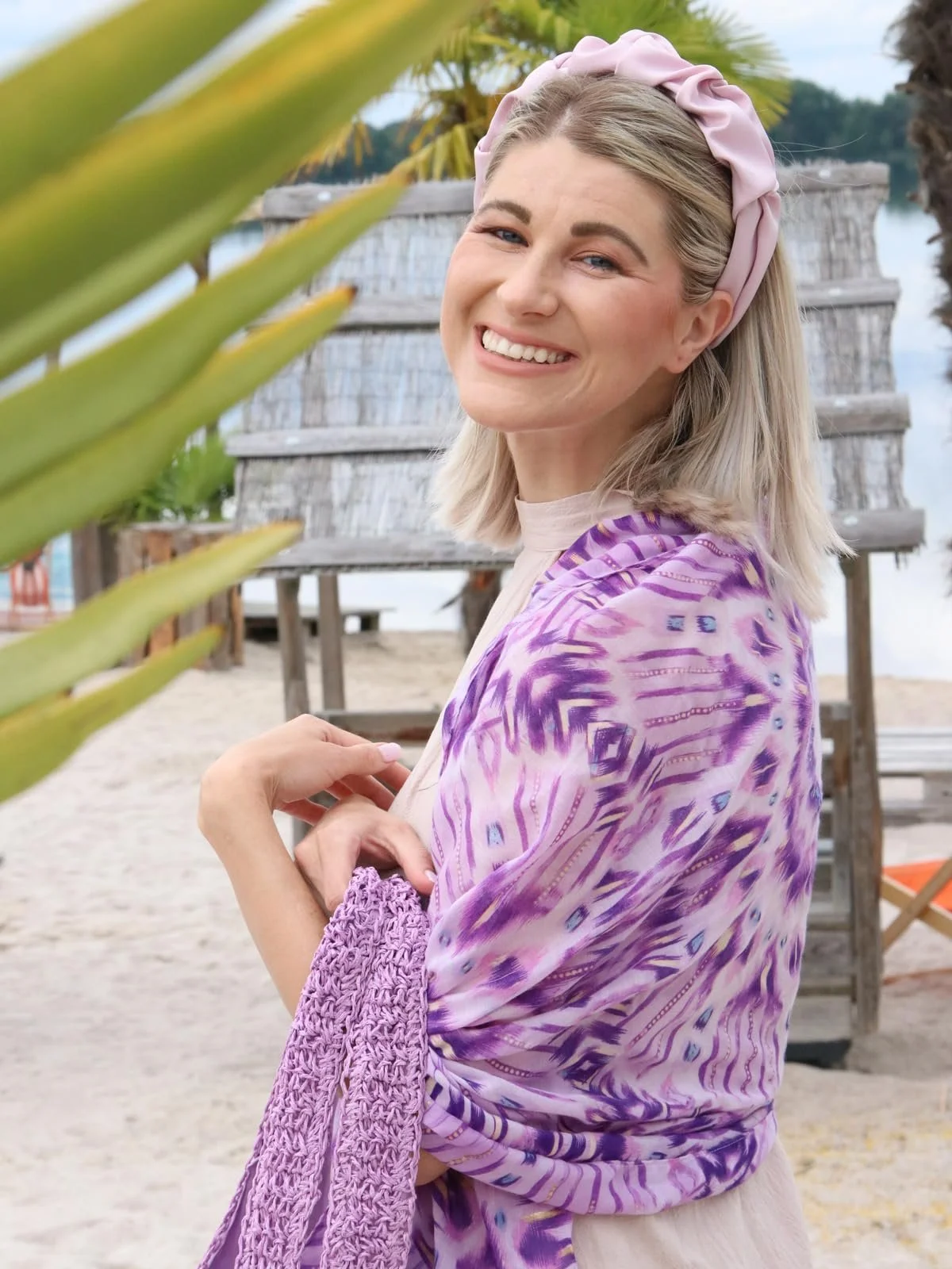 Обруч styleBREAKER Жіночий 04027035 Плетена поверхня з блиском, фото №4