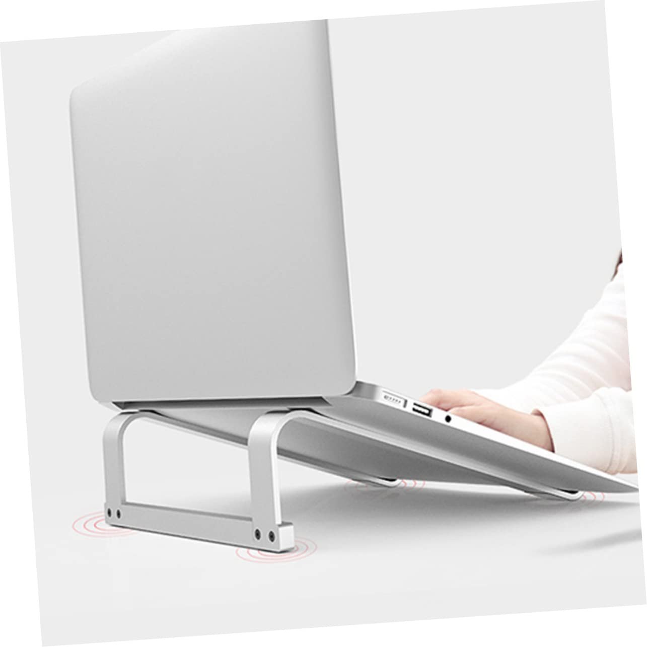 Подставка для ноутбука NUOBESTY Алюминиевая Серебристый, фото №4