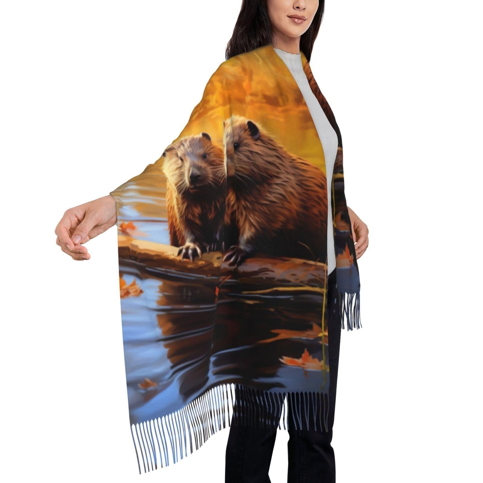 Пашміна Beaver Working3 Чорний, універсальний розмір, фото №3
