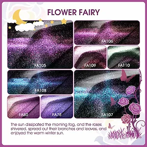 Гель-лак ROSALIND Магнітний набір 8 кольорів Котяче око з магнітом Soak Off synthetic.ua - Фото 1