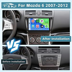 Штатная автомагнитола Hikity для Mazda 6 2007-2012 / 9" / Сенсорная / 6/128Гб / Android 13 / Apple CarPlay / Android Auto / Bluetooth / WI-FI / GPS / USB synthetic.ua - Фото 1