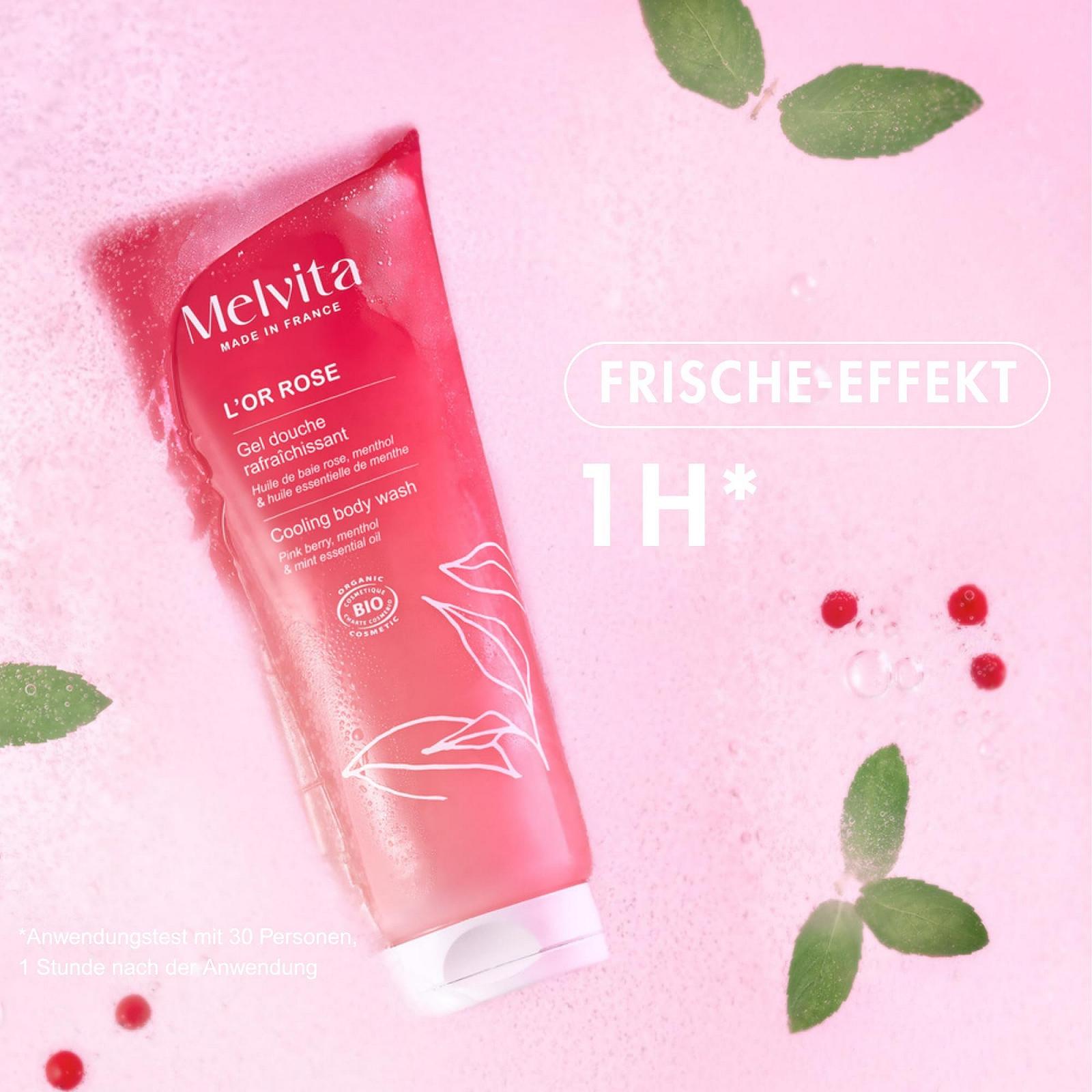 Гель для душу Melvita L'Or Rose Refreshing 200 мл, фото №2