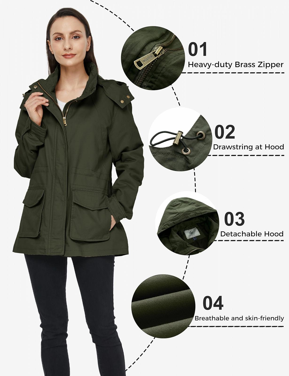 Куртка WenVen Жіноча Бавовняна Повсякденна, фото №6