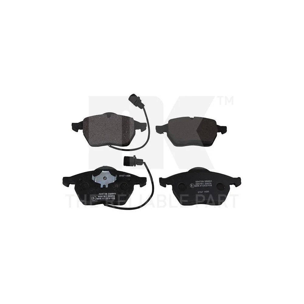 Комплект тормозных колодок NK 224729 для AUDI SEAT SKODA VW передняя ось, фото №1