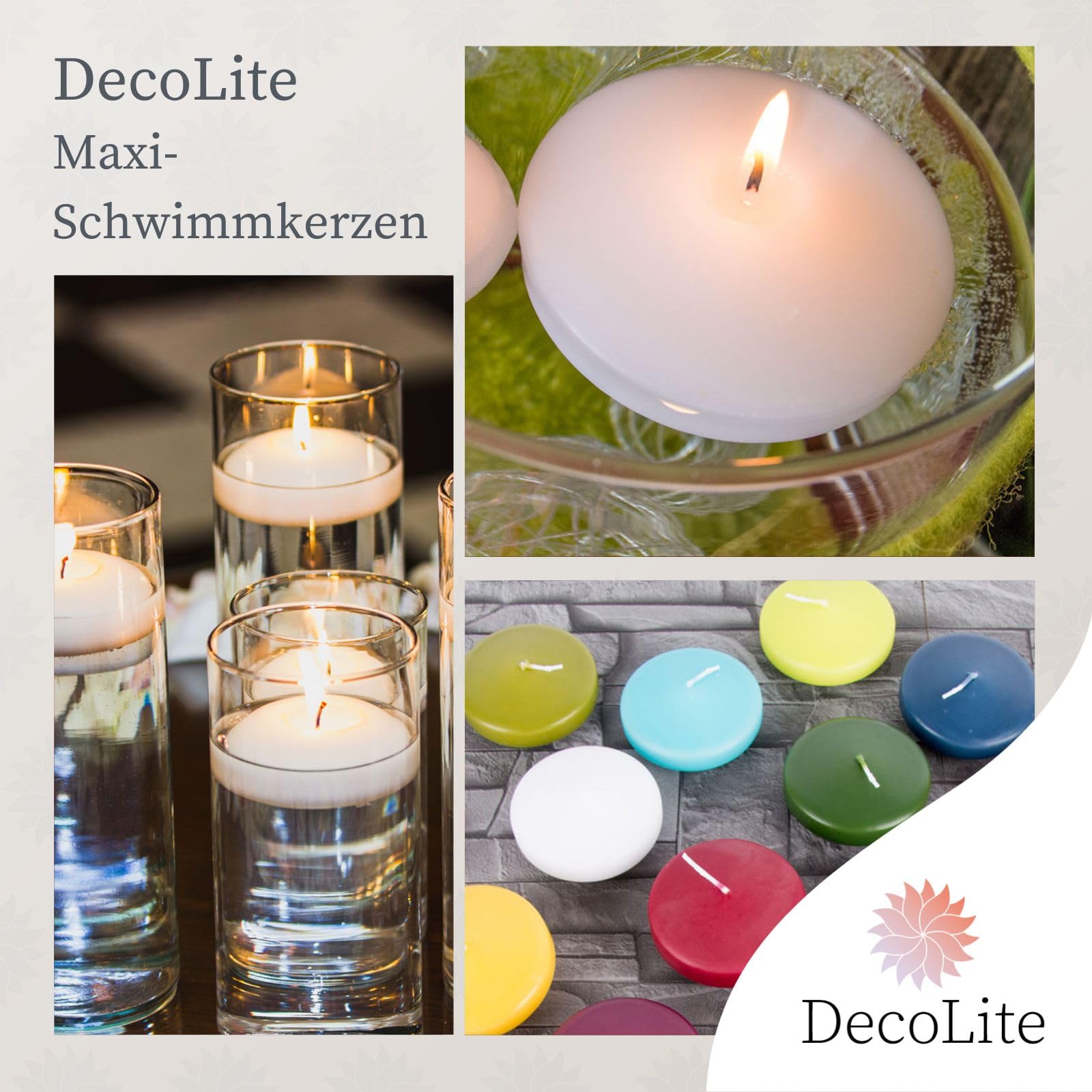 Свічки DecoLite Maxi XL Плаваючі Великий Набір 8 в коробці Діаметр 8 см 8 годин Час горіння Без аромату Парафінові Колір слонової кістки, фото №6 Свічки DecoLite Maxi XL Плаваючі Великий Набір 8 в коробці Діаметр 8 см 8 годин Час горіння Без аромату Парафінові Колір слонової кістки, фото №6