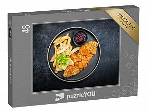 Купить Пазл puzzleYOU Food and Drink Puzzle Collection Венский шницель с картофелем фри и клюквенным соусом 48 деталей - Фото 1 Пазл puzzleYOU Food and Drink Puzzle Collection Венский шницель с картофелем фри и клюквенным соусом 48 деталей - Фото 1