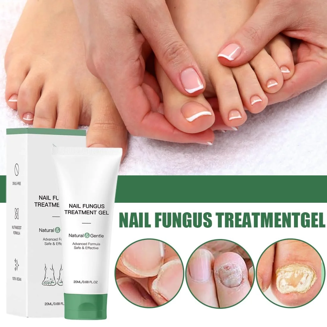 Гель для відновлення нігтів багатоцільовий, крем для нігтів (2 шт), фото №5