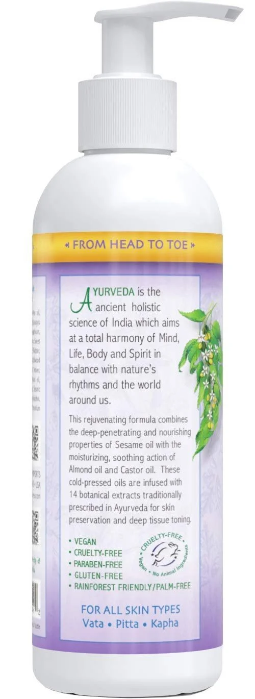 Лосьйон для рук і тіла Auromere Ayurvedic, 236.5 мл, фото №2