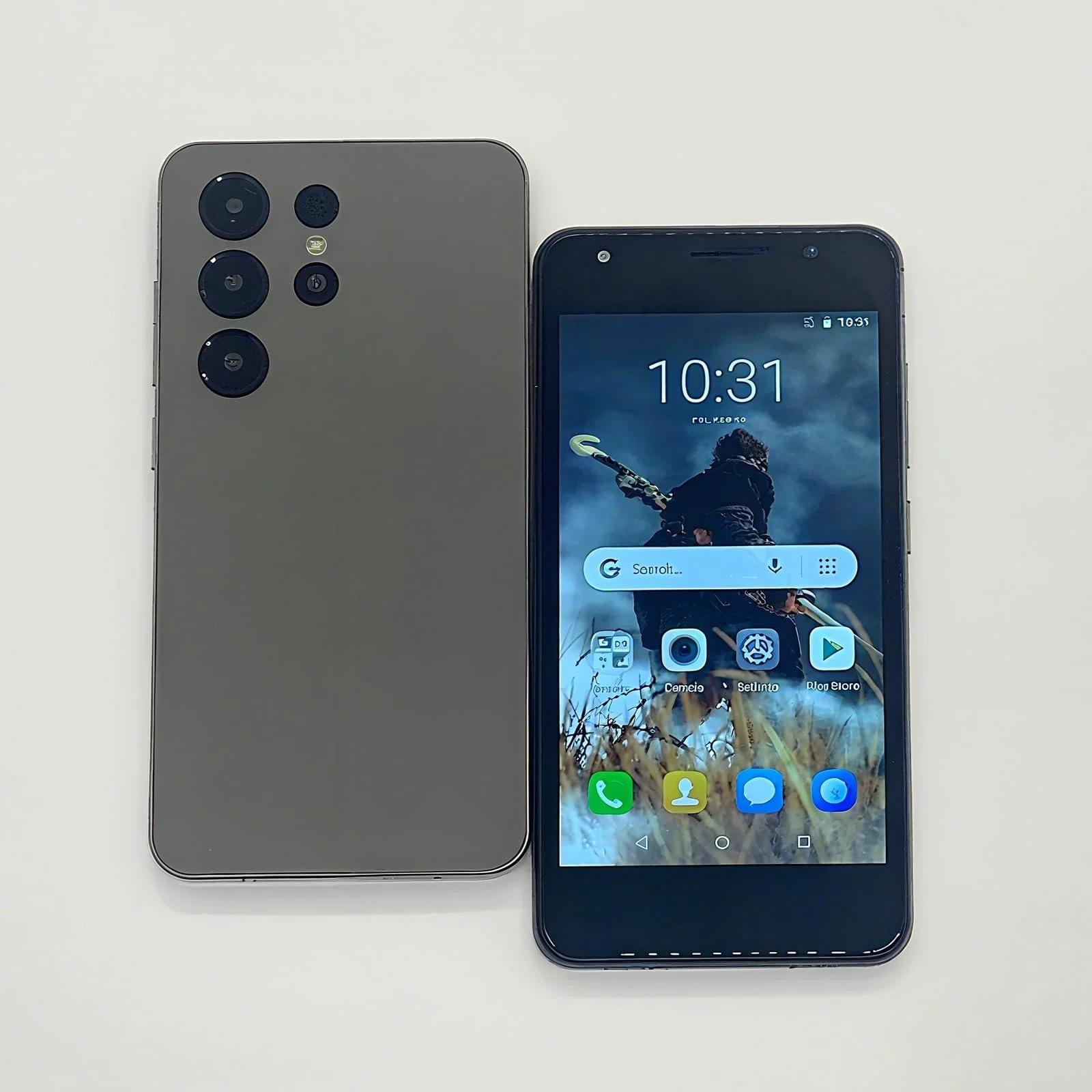 Мобильный телефон 5.0 дюймов 2GB RAM + 16GB ROM/TF 128GB Dual Camera 4G LTE FDD TDD Dual SIM для начинающих Темно-серый, фото №3