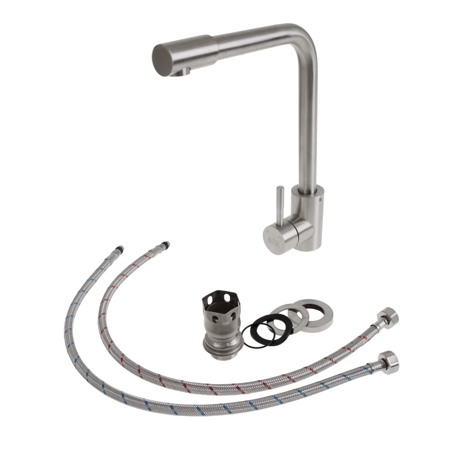 Кухонний змішувач із нержавіючої сталі на 1 воду Nett WS-33, фото №2