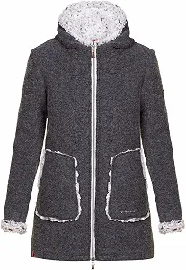 Пальто з капюшоном Almgwand 1928 Madatschkopf Антрацитово-бежевий - Фото 1