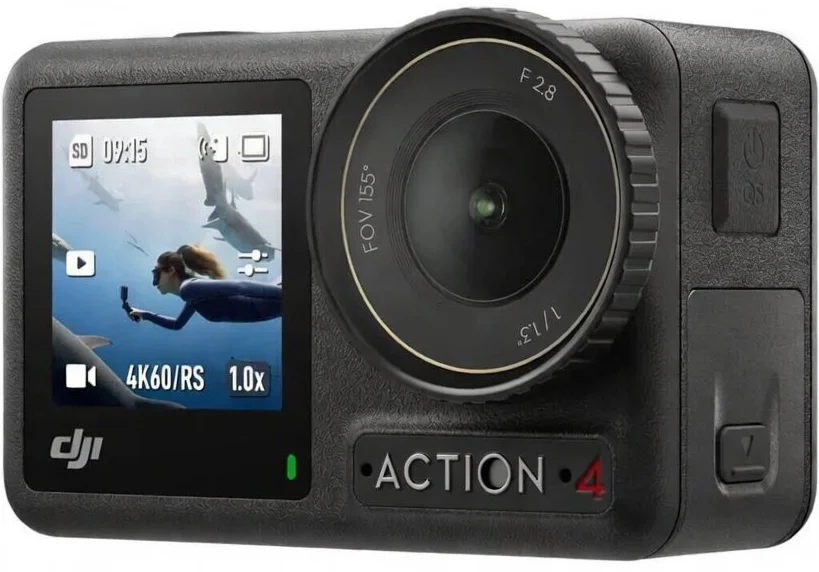Екшн-камера DJI Osmo Action 4 Standart Combo / 10Мп / 4К / 240fps / Wi-Fi / Bluetooth / Водонепроникна / Чорна (DJIOSMOACT4SCX2OB), фото №3 Екшн-камера DJI Osmo Action 4 Standart Combo / 10Мп / 4К / 240fps / Wi-Fi / Bluetooth / Водонепроникна / Чорна (DJIOSMOACT4SCX2OB), фото №3
