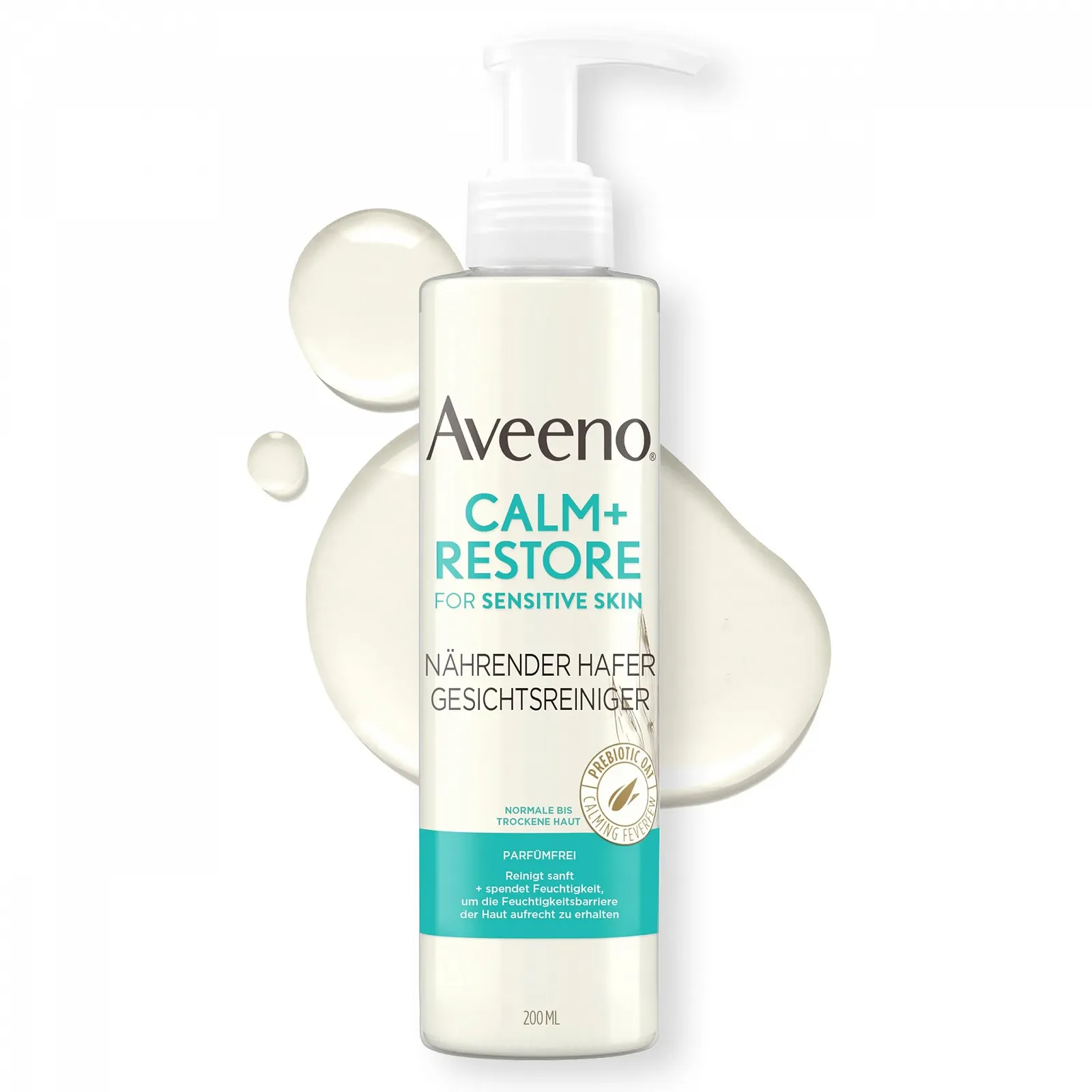 Очищающее средство для лица Aveeno CALM+RESTORE Питательное Овсяное, 200 мл, фото №1