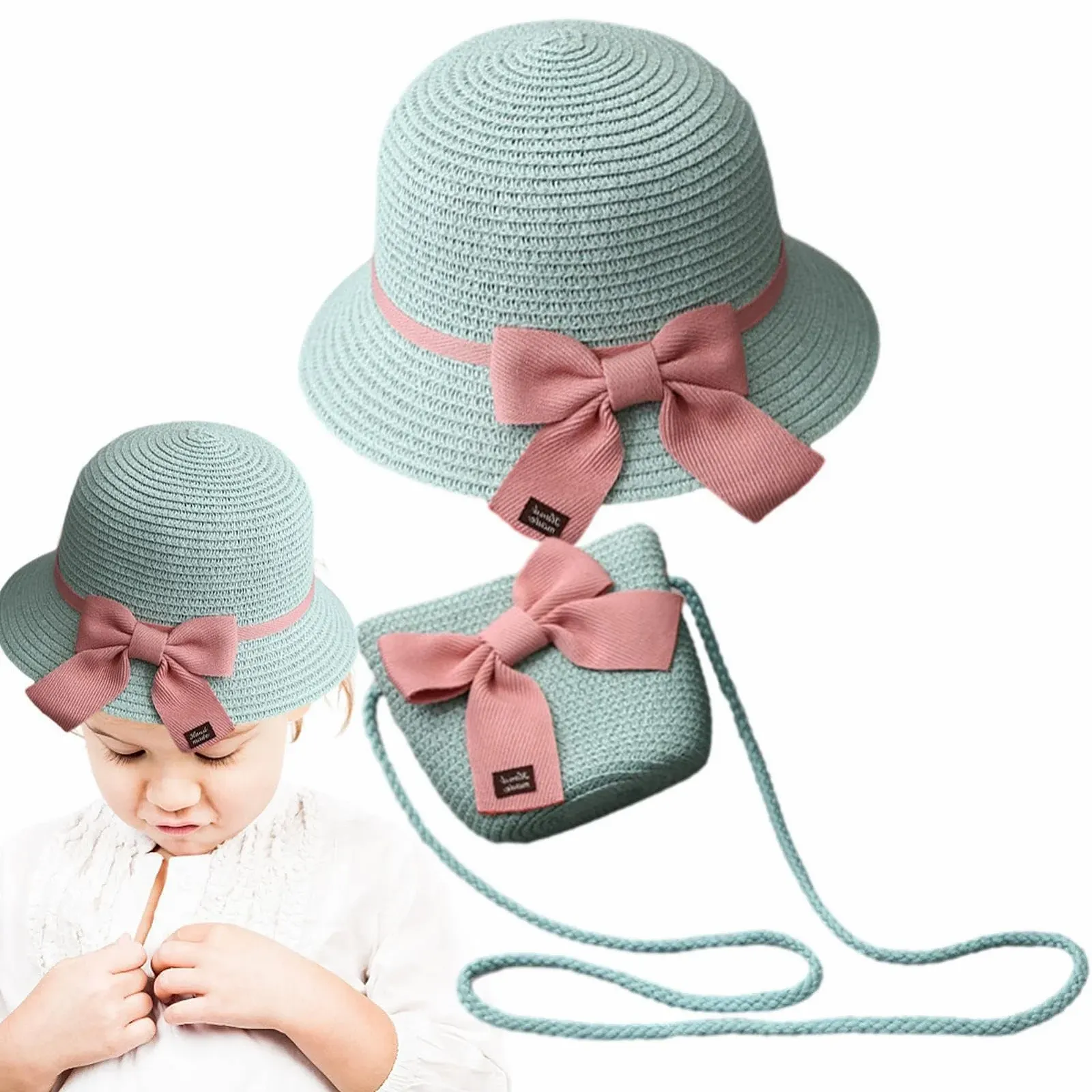 Соломенная шляпа от солнца для девочек, фото №4