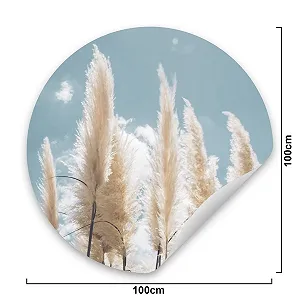 Наклейка на стіну Muralo Кругла Пампасна трава Рослини 3D 100 x 100 см synthetic.ua - Фото 1