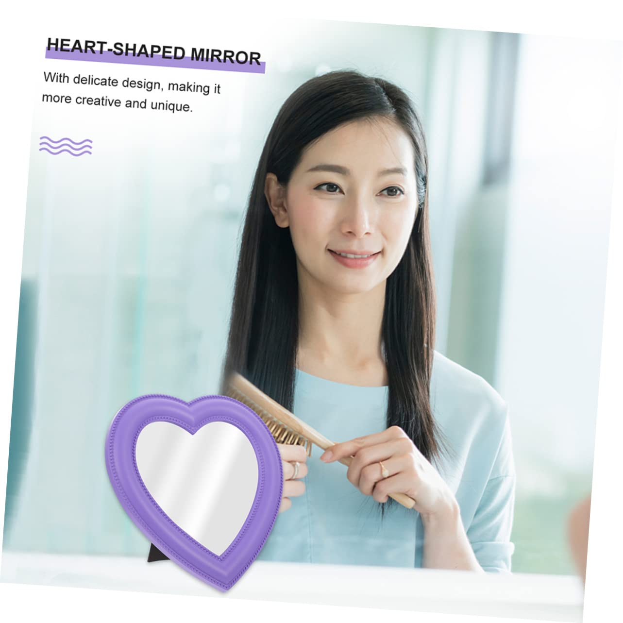 Зеркало Angoily с ручкой с подставкой, фото №7 Зеркало Angoily с ручкой с подставкой, фото №7